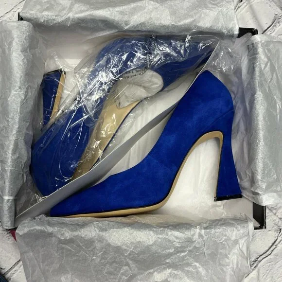 Nine West Blue Suede Heels | Women’s Size 10M, 4.25” Heel - Picture 7 of 7